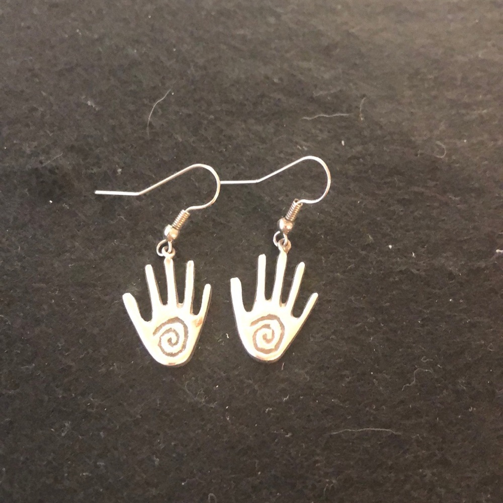 Sterling Silver healing hands earrings